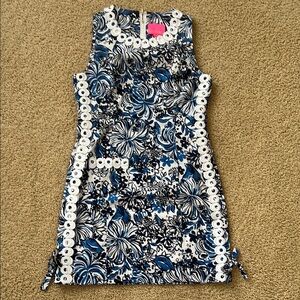 Lilly Pulitzer Blue and White Dress NWT Size 8
